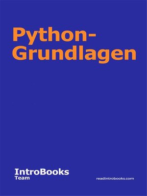 cover image of Python-Grundlagen